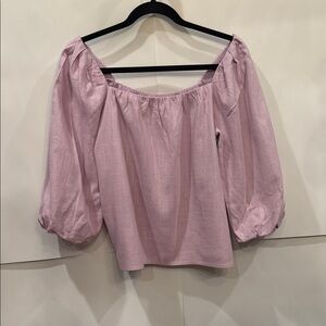 Bohme Light Lavender Off-Shoulder Blouse